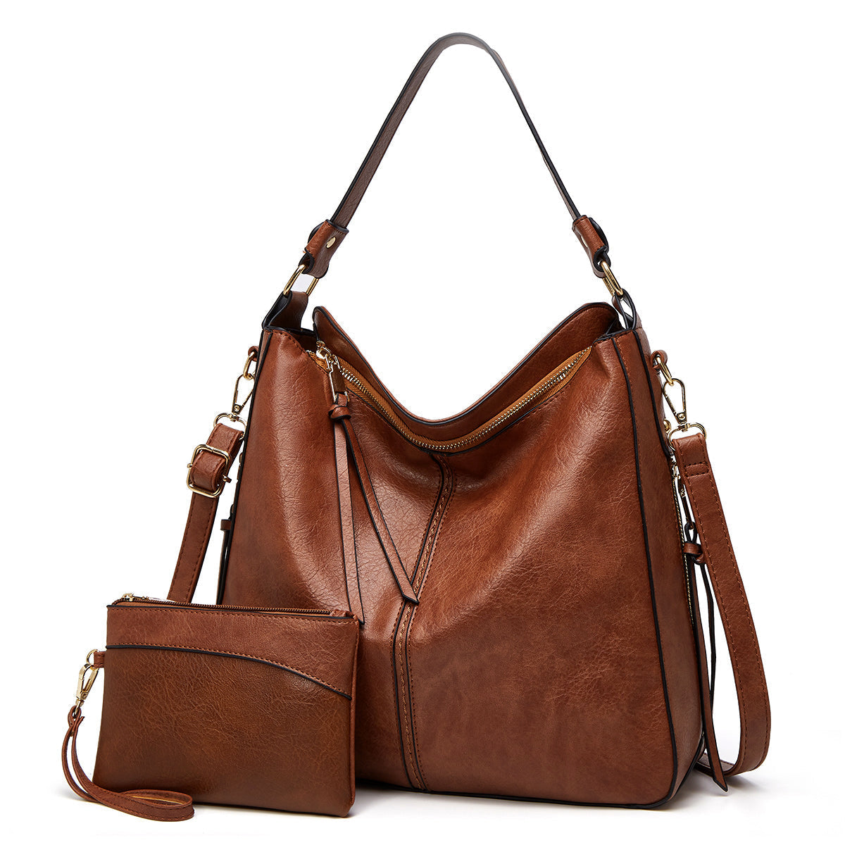 Women's large leather tote – Holxicmin